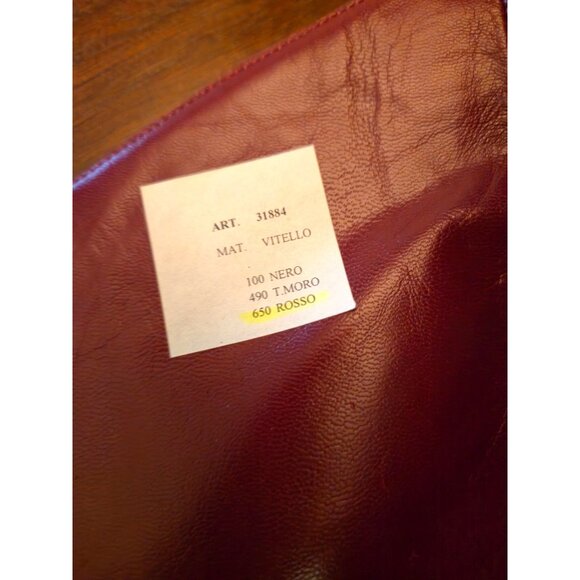 Hugo Boss NOS 1990s Red Leather Knee-High Boots Paula DM 37 Made in Italy - Picture 11 of 14